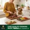 Tabla de cortar de madera de acacia con bandeja de ranura para jugos engrosada para uso doméstico, adecuada para cortar verduras, queso, pan y alimentos cocidos