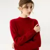 Suéter de Cachemira para Mujer Otoño/Invierno 2026, Engrosado, Dobladillo Enrollado, Cuello Semi-Alto, Diseño Versátil, Tejido de Lana