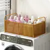Estante de Almacenamiento de Líquido para Lavar Inodoro Balcón Estante de Almacenamiento de Piso para Detergente Cesta Encima de la Lavadora de Tambor