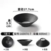 Xiangyuanmei vajilla de melamina tazón grande patrón de remolino negro tazón para fideos tazón para hot pot picante tazón para fideos de arroz tazón para sopa ramen tazón grande para sopa