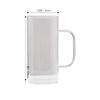 Copo de vidro quadrado resistente ao calor com alça de cor copo de suco universal copo transparente doméstico copo de água de vidro borossilicato