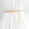 Vestido Gancho Bordado Cadena de Cintura para Mujer Moda Dulce Coreana Cinturón Metálico Decorativo de Perlas Nueve Piezas Peinado