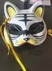 Suministro Transfronterizo Mascarilla Facial de Gato Mascarilla de Zorro Luminosa Estilo Japonés Hefeng Pintada a Mano Máscara de Baile de Halloween Femenina COS