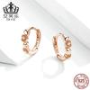 Pendientes de Amor de plata esterlina caliente transfronterizos, pendientes de moda con forma de corazón chapados en oro rosa, s925 para mujer, venta directa de fábrica