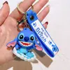 Llavero de Puntada de Alta Calidad Muñeca de Plástico Suave PVC Creativo Lilo y Stitch Colgante para Llave de Coche Regalo