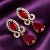 Pendientes de Resina Retro Europeos y Americanos con Forma de Lágrima e Incrustaciones de Diamantes, Joyería Disponible en Aliexpress
