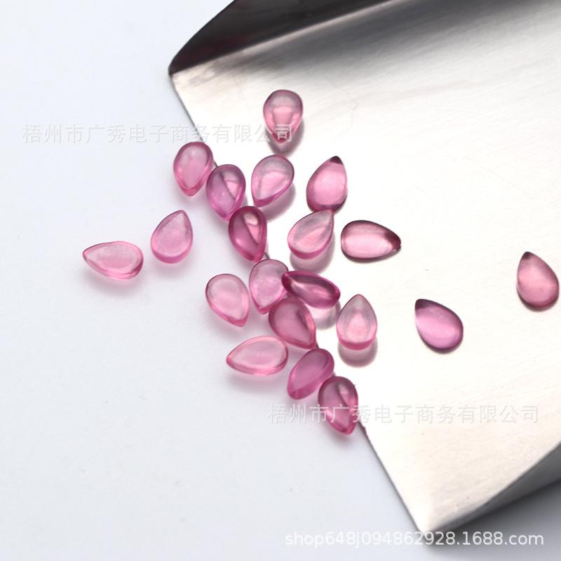 梨形素面BW138玫红玻