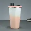 Taza de Café Nueva con Forma de Diamante 304 Acero Inoxidable Taza con Pajita de Aspecto Elevado Portátil de Gran Capacidad Taza Termo para Coche