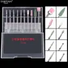 Juego de Brocas de Acero de Tungsteno para Uñas para Manicura, Cabezal de Lijado Recubierto de Titanio para Eliminación y Pretratamiento de Uñas, Caja de Herramientas para Eliminación de Cutículas y Pulido