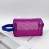 Bolsa de Maquillaje de Malla Octagonal Dopamine, Bolsa de Almacenamiento Portátil de Gran Capacidad para Viajes, Bolsa de Almacenamiento de Playa Transparente