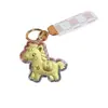 Llavero de Caballo Chapado en Oro Colgante Creativo Adorno de Dibujos Animados Popular Regalo Corporativo Práctico Al por Mayor