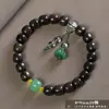 Pulsera de un solo círculo Bodhi Qi de Madera de Águila para Diseño DIY para Hombres y Mujeres, Cuentas de Oración Budista y Accesorios