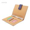 Carpeta Multifuncional de PU con 3 Orificios en Forma de D, Hebilla Personalizada, Patrón Cruzado, Combinación de Colores, Cuero, Hojas Sueltas, Libro de Información Empresarial