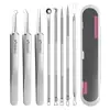 Set de Agujas para Acné de Acero Inoxidable Pinza para Acné No. Pinzas para Espinillas de 5 Celdas Aguja para Acné Herramienta de Belleza Clip de Célula