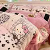 Juego de ropa de cama genuino de cuatro piezas de grado A para maternidad e infantil, con sábana, funda de edredón y funda de almohada de algodón puro, perfecto para dormitorios y diseñado para un uso cómodo para dormir sin ropa.
