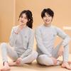 Ropa interior térmica de algodón puro para adolescentes, conjunto de pijama para niños, tops y pantalones de otoño para niños, capa base de algodón suave para niñas