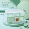 Caja organizadora de vajilla para biberones de bebé con drenaje y tapa, caja organizadora a prueba de polvo para cuenco y palillos de bebé, herramientas para alimentos complementarios, tamaño grande