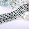 Cadena de garra de color con rejilla de posicionamiento de color, cadena de diamantes de imitación de 2/2,5 mm, cadena de perforación, accesorios de ropa, carcasa de teléfono móvil de bricolaje, accesorios para el cabello