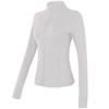 Casaco Rápido para Yoga Feminino Slim Fit Gola Vertical Outono e Inverno Top Esportivo para Corrida Treinamento de Pilates Roupa Fitness Manga Longa
