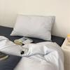Sábanas de Algodón Lavado Ins Color Puro Juego de Cuatro Piezas Cubre Edredón de Algodón Puro Ropa de Cama Dormitorio Juego de Tres Piezas Sábanas Ajustables