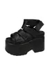 Sandalias Ug para Mujer Modelo Nuevo de Verano 2026 con Aumento de Altura de 12 cm, Sandalias Casuales de Playa y Chanclas con Velcro g