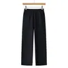 Nuevo Estilo de Verano para Mujeres de Mediana Edad y Mayores: Chaqueta Negra con Cintura Elástica, Leggings y Pantalones de Nueve Puntos para la Abuela
