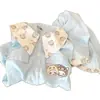 Pijama Cartoon Rilakkuma Feminino Verão Fino Manga Curta Shorts Doce Conjunto de Duas Peças Pode Ser Usado Fora de Casa Conjunto de Roupa