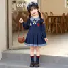 Vestido Estilo Academia para Niñas 2026 Nuevo Infantil Solapa Manga Larga Falda Plisada Vestido de Princesa para Niña Primavera y Otoño