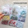 Abanico Rey con Fondo Transparente Diamantes Sueltos Ss4, Diamantes Redondos Transparentes Mixtos Deslumbrantes, Diamantes de Colores de Cristal para DIY, Diamantes Planos Ab Mixtos al por Mayor