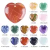 Collar con Colgante de Corazón de Cristal Natural de 30 mm con Agujeros, Ágata de Piedra Preciosa Corazón Tallado Cuarzo Rosa Corazón de Melocotón Cuerda Trenzada Accesorios