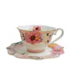 Juego de Tazas de Café Estilo Europeo Cerámica Taza y Platillo de Café Taza de Té Floral Té de la Tarde Juego de Té Caja de Regalo Creativa Regalo Estilo Tendencia Nacional