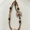 Cadena Minimalista para Teléfono con Perlas y Lazo, Correa de Muñeca, Cadena de Mano, Portacámaras y Llavero para Mujer