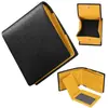 Amazon Japón Piel Genuina Brillante Botón de Presión Cartera Corta Piel de Vaca de Negocios Ranuras Múltiples para Tarjetas Cartera de Hojas Sueltas Cartera para Hombre