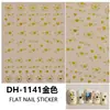E-commerce Transfronteiriço Novo Estilo 3D Flat Ins Mais Vendidos Adesivos de Unha Ouro Laser Adesivos de Unha de Desenho Animado Coração DH1141