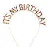 Festa de Aniversário Transfronteiriça Faixa de Cabeça com Strass É Meu Aniversário Faixa de Cabeça com Letra Nova para Meninas Acessórios Yiwu