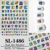 Adesivos de Unha Ingleses Criativos Coloridos 5D Em relevo Tridimensional Versátil Números Ingleses Adesivos de Unha DIY Modelo Sl