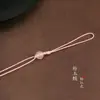 Cordão para Celular com Design de Estrela e Lua, Corda com Pingente de Pérola Prateada, Corda de Acessório de Jade Semi-Acabada DIY, Cordão para Carro Feito à Mão