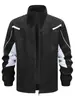 Chaqueta abrigo con capucha de retazos versátil moderna casual deportiva para hombre transfronteriza para exteriores de corte holgado comercio exterior