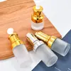 Garrafa de Vidro para Óleo Essencial com Ombro Transparente 20ml30ml50ml Frasco Conta-gotas Essência Produtos para Cuidados com a Pele Óleo Essencial para Fracionamento