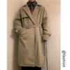 Sobretodo balmacon de estilo japonés para hombre, primavera y otoño, largo medio, gabardina civil crusu, marca de moda de alta gama