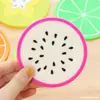 A1814 Porta-copos Colorido Cor de Gelatina Formato de Fruta Base de Silicone para Copo Porta-copos Criativo Antiderrapante Isolante Térmico