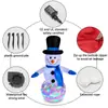Fabricante Personalizado Inflable Navideño Decoración Exterior Muñeco de Nieve Navideño Luz de Escenario Giratoria LED Adorno de Jardín