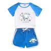 Traje de Verano para Niñas con Estampado de Perro de Dibujos Animados Yugui Nuevo Traje de Dos Piezas Delgado Casual de Algodón para Niños