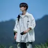 Camisa Japonesa de Caída con Mangas Largas para Hombre Otoño Invierno 2026 Nueva Marca de Moda Suelta Casual Talla Grande Chaqueta Camisa para Hombre