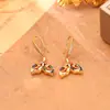 Pendientes de Cola de Pez de Circonita de Color Dopamina, Lujo Ligero, Gama Alta, Modernos, Exquisitos, Dulces, Elegantes y Delicados