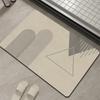 Alfombrilla antideslizante para baño transfronterizo, absorbente de barro de diatomeas, a rayas, silenciosa, para puerta de inodoro