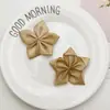 6cm Forma de Estrella de Cinco Puntas con Esquinas Afiladas Flor de Cinco Pétalos Accesorios Cosidos a Mano DIY Pasador Diadema Accesorios para Ropa Accesorios