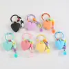 Colgante de melocotón cadena para funda de teléfono diy joyería decorativa hecha a mano con cuentas accesorios de llavero de amor