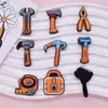 Série de Ferramentas de Reparo Patches de Borracha Macia de PVC Desenho Animado Criativo Acessórios Planos Broche para Roupas Joias DIY Acessórios Atacado