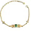 Pulseira de Esmeralda Natural Transfronteiriça para Mulheres, Acessório de Nicho de Luxo, Joia de Prata 925, Joia de Luxo 4*6, Venda Direta de Fábrica